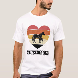 ヴィンテージ・ホースマザーハートサンセットデザイン Tシャツ