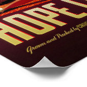 ヴィンテージ ホープ チェスト ブランド オレンジ 果物ラベル ポスター (角)