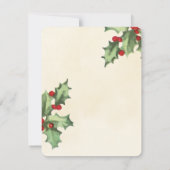 ヴィンテージ ホーリー ウェディング セーブ・ザ・デート 招待状 (裏面)