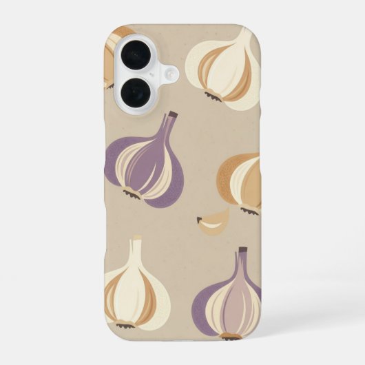 ヴィンテージ・ホールガーリック柄 iPhone 16ケース (裏面)