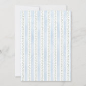 ヴィンテージ ボウ ブルー ベイビー スプリンкл 招待状 (裏面)