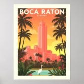 ヴィンテージ ボカ・ラトン フロリダ ポスター (正面)