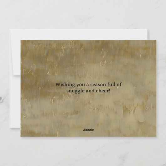 ヴィンテージ ボストンテリア 犬 メリークリスマス シーズンカード (裏面)