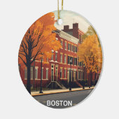 ヴィンテージ ボストン ブラウンストーン オータム セラミックオーナメント (左)