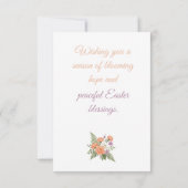 ヴィンテージ ボタニカル あんずの花 イースター インビテーション (裏面)