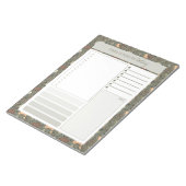 ヴィンテージ ボタニカル オリーブ デイリー プランナー やることリスト ノートパッド (アングル)