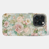 ヴィンテージ・ボタニカル、ガーリー iPhoneケース (裏面横)