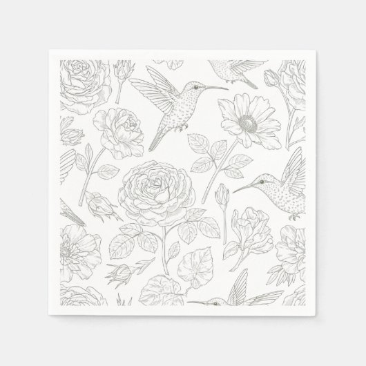 ヴィンテージ ボタニカル ナプキン スタンダードカクテルナプキン (正面)