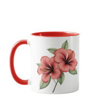 ヴィンテージ ボタニカル ハイビスカス コーヒー、紅茶 マグ