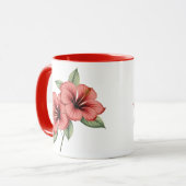 ヴィンテージ ボタニカル ハイビスカス コーヒー、紅茶 マグ (正面左)
