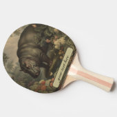 ヴィンテージ ボタニカル ヒポ、 カスタマイズ可能 卓球ラケット (横)
