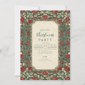 ヴィンテージ ボタニカル フォリア クリスマス 招待状 (正面)