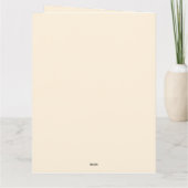 ヴィンテージ ボタニカル フラワーのコーラル カード (裏面)