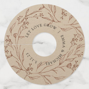 ヴィンテージ ボタニカル ブランチ ワイン グラス タグ