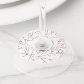 ヴィンテージ ボタニカル ブランチ ワイン グラス タグ (クローズアップ)