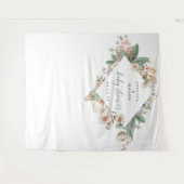 ヴィンテージ ボタニカル ベビーシャワー 背景 タペストリー (正面(横))