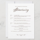 ヴィンテージ ボタニカル モノグラム ウェルカム/スケジュール 招待状 (裏面)