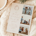 ヴィンテージ ボタニカル モノグラム 3 フォト 箔シーズンカード<br><div class="desc">今年が最高の時期です！ヴィンテージ ボタニカル モノグラム フレーム、3 フォト ホイル ホリデー カード。特徴は、エレガントなタイポグラフィのあるベージュの背景。</div>