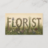 ヴィンテージ ボタニカル FLORIST フラワー 名刺 (正面)
