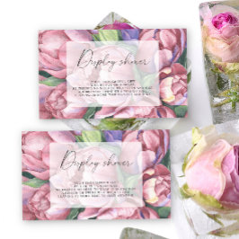 ヴィンテージ・ボタン floral - ディスプレイ・シャワー エンクロージャーカード