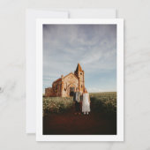 ヴィンテージ ボヘミア 秋 水彩 結婚式 招待状 (裏面)