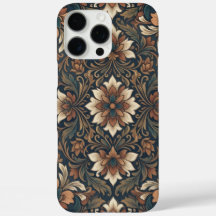ヴィンテージ ボホ ダマスク 花柄 メダリオン柄 iPhone
