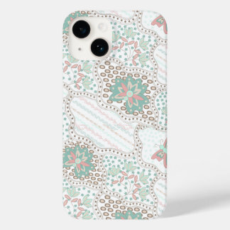 ヴィンテージ ボホ フラワーと蝶柄 Case-Mate iPhone 14ケース