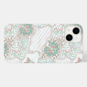 ヴィンテージ ボホ フラワーと蝶柄 Case-Mate iPhoneケース (裏面 (横))