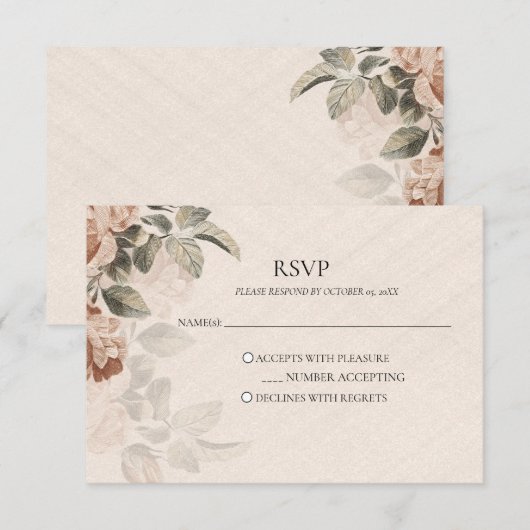 ヴィンテージ ボホ フラワー RSVP ラスティック テラコッタ (正面/裏面)