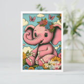 ヴィンテージ ボホ 1歳の誕生日 ゾウ (スタンド正面)