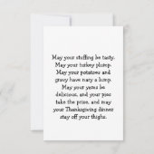 ヴィンテージ ボーイ ライディング オン ターキン 感謝祭 グリーティング カード (裏面)