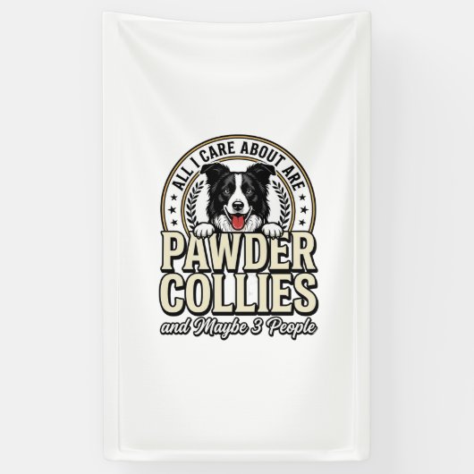 ヴィンテージ ボーダーコリー 愛好家 楽しいTシャツ デザイン 横断幕 (縦)