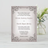 ヴィンテージ ボーダー - 結婚式の招待状 招待状 (スタンド正面)