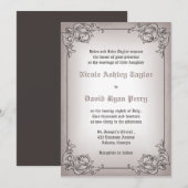 ヴィンテージ ボーダー - 結婚式の招待状 招待状 (正面/裏面)