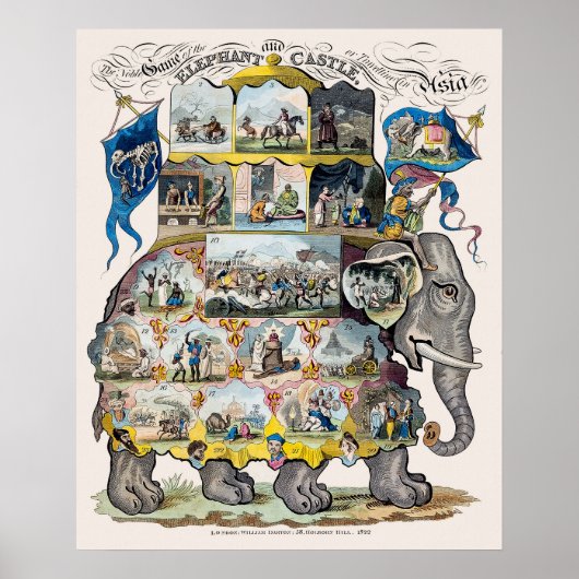 ヴィンテージ ボードゲーム - アートプリント ポスター (正面)