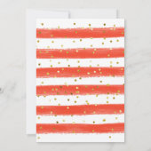 ヴィンテージ ボーホー フラワー ガール ベビーシャワー 招待状 (裏面)