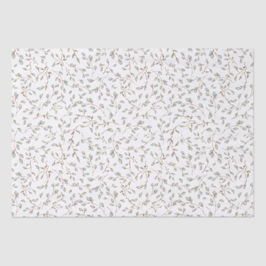 ヴィンテージ ボーホー ボタニカル リーフ ブランチ デコパージュ 薄葉紙 (正面)