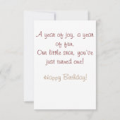 ヴィンテージ ボーホー 1歳の誕生日 ゾウ (裏面)