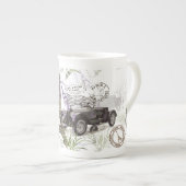 ヴィンテージ ボーンチャイナマグカップ (正面右)