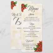 ヴィンテージ ポインセチア メニュー (正面/裏面)