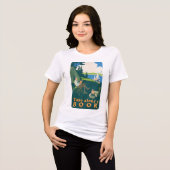 ヴィンテージ ポスター アート ブックをお供に トライブレンドＴシャツ (正面全面)