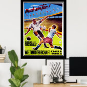 ヴィンテージ ポスター サッカー レトロ (ホームオフィス)