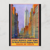 ヴィンテージ・ポスター、ニューヨーク5番街 ポストカード (正面)