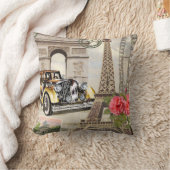 ヴィンテージ，ポスター，パリ，旧， クッション (ブランケット)