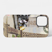 ヴィンテージ，ポスター，パリ，旧， iPhoneケース (裏面横)