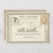 ヴィンテージ ポストカード ウェディング フレンチ (正面/裏面)