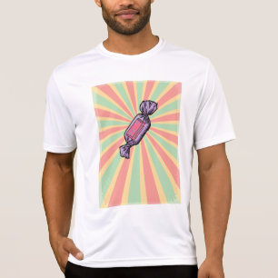 ヴィンテージ・ポップアートの包まれたキャンディ Tシャツ