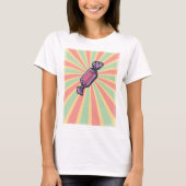 ヴィンテージ・ポップアートの包み菓子 Tシャツ (正面)