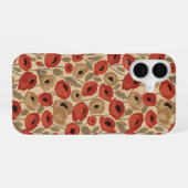 ヴィンテージ ポピー ブーケ iPhone 16ケース (裏面横)