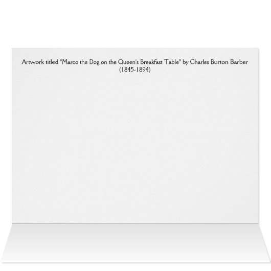 ヴィンテージ-ポメラニア犬犬及び朝の食卓、 (内部横(上))